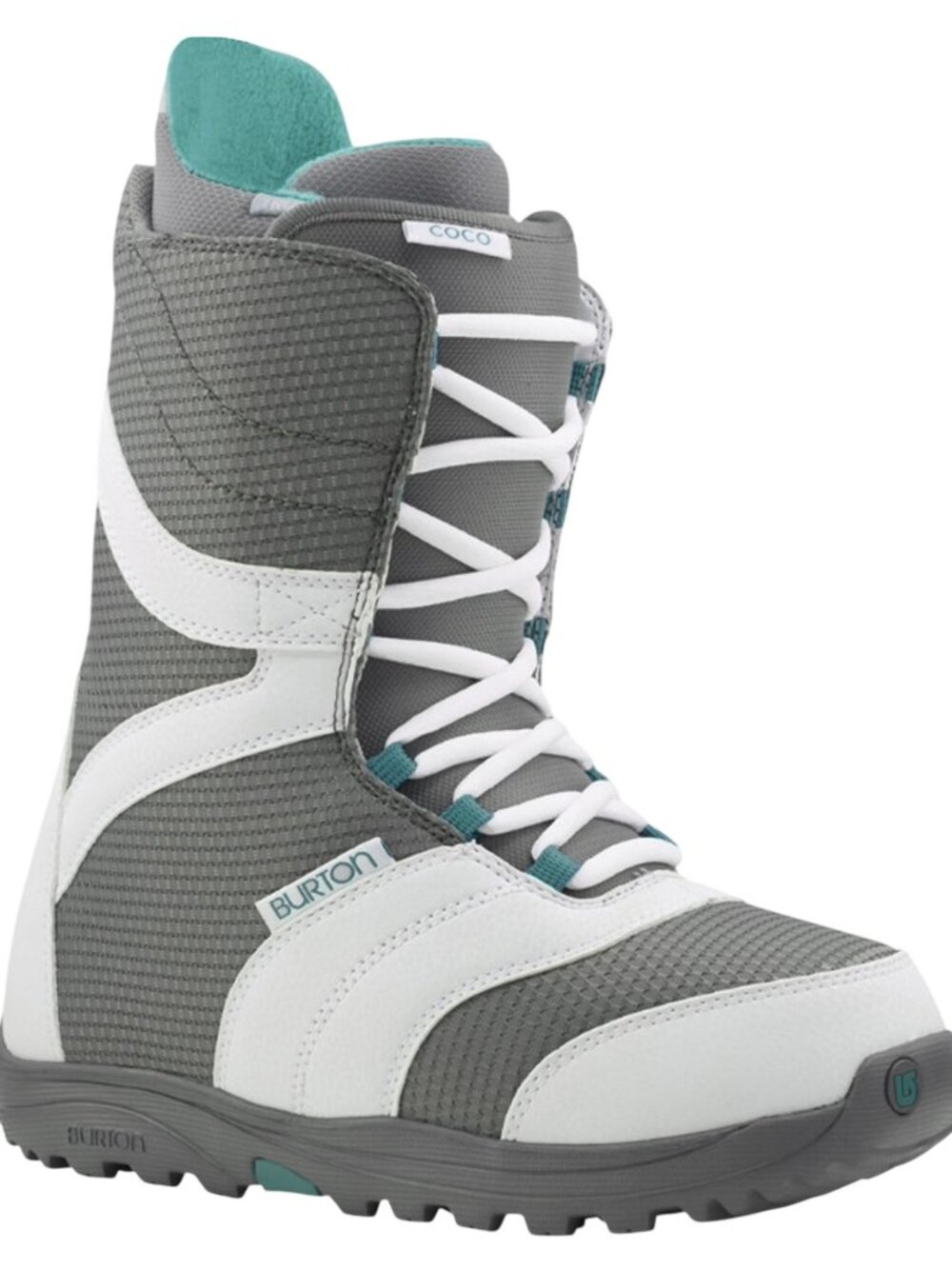 NEW! Burton Coco Womens Snowboard Boots! 9 White & Gray Traditional Lace